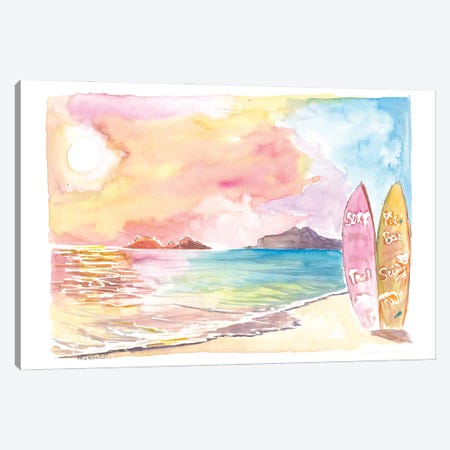 Caribbean Beach Dreams At Sunset, US Virgin Islands Canvas Print #MMB652} by Markus & Martina Bleichner Canvas Artwork