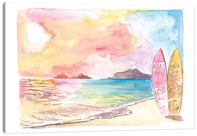 Caribbean Beach Dreams At Sunset, US Virgin Islands Canvas Art Print - US Virgin Islands