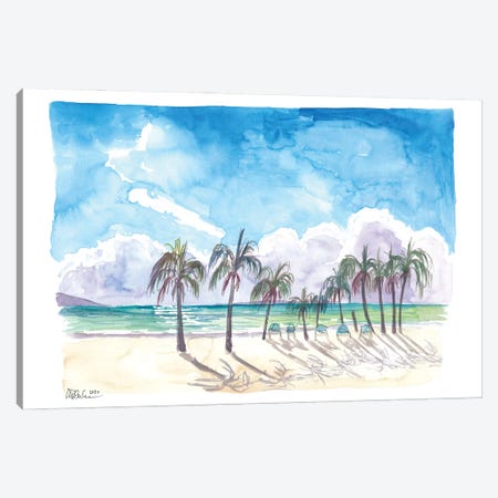 Lonely Beach, Mayreau, Grenadines Canvas Print #MMB654} by Markus & Martina Bleichner Art Print