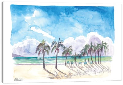 Lonely Beach, Mayreau, Grenadines Canvas Art Print