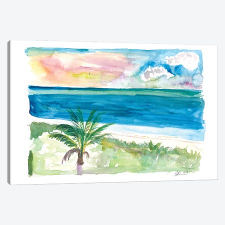 Beach In Provo Providenciales Turks Caicos Islands Canvas Print #MMB657} by Markus & Martina Bleichner Canvas Art Print