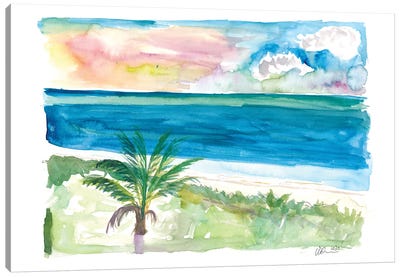 Beach In Provo (Providenciales), Turks And Caicos Islands Canvas Art Print - Markus & Martina Bleichner