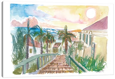 99 Steps Stairway, Charlotte Amalie, St. Thomas, US Virgin Islands Canvas Art Print - Caribbean Art