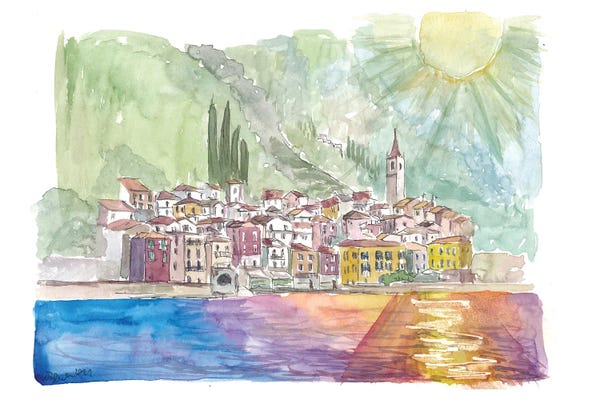 Lombardy: Famous Lake Como View, Varenna, Lombardy, Italy by Markus & Martina Bleichner