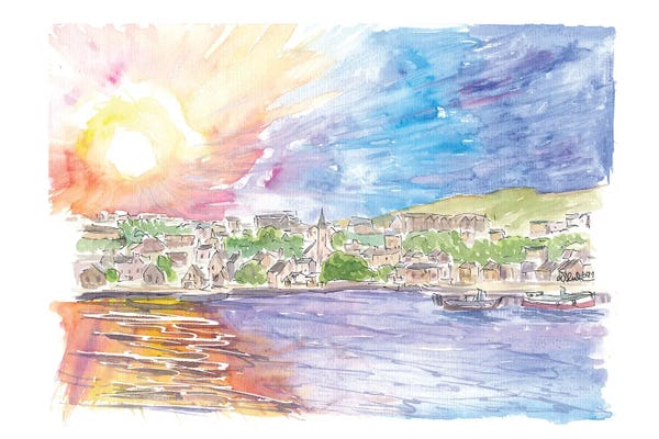 Scotland: Stromness Orkney Islands Astonishing Sun Over Mainland by Markus & Martina Bleichner