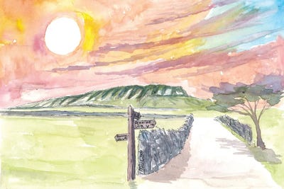 Fantastic Pennine Way Sunset On The National Trail In England by Markus & Martina Bleichner framed canvas print