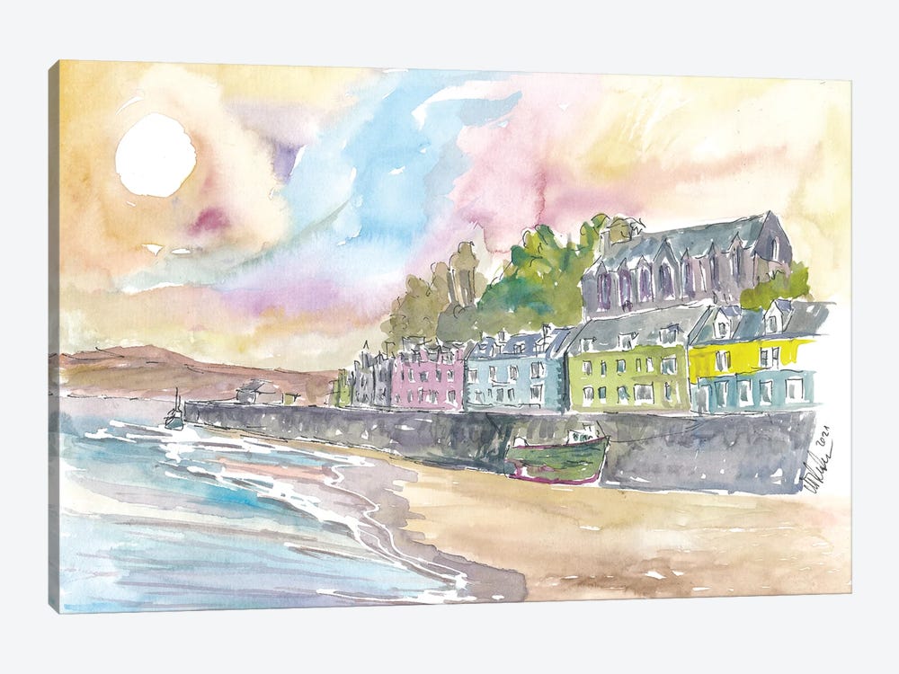 Portree Isle Of Skye Inner Hebrides With Colorful Waterfront by Markus & Martina Bleichner 1-piece Art Print