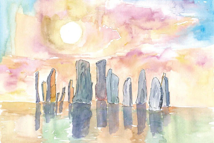 Mythical Callanish Stones Isle Of Lewis Outer Hebrides Scotland