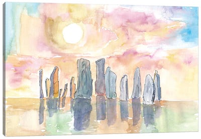 Mythical Callanish Stones Isle Of Lewis Outer Hebrides Scotland Canvas Art Print