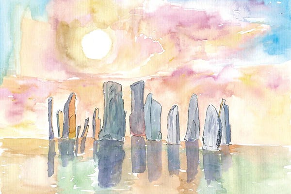 Markus & Martina Bleichner: Mythical Callanish Stones Isle Of Lewis Outer Hebrides Scotland by Markus & Martina Bleichner