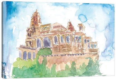 City Palace In Jaipur Royal Cenotaphs Canvas Art Print