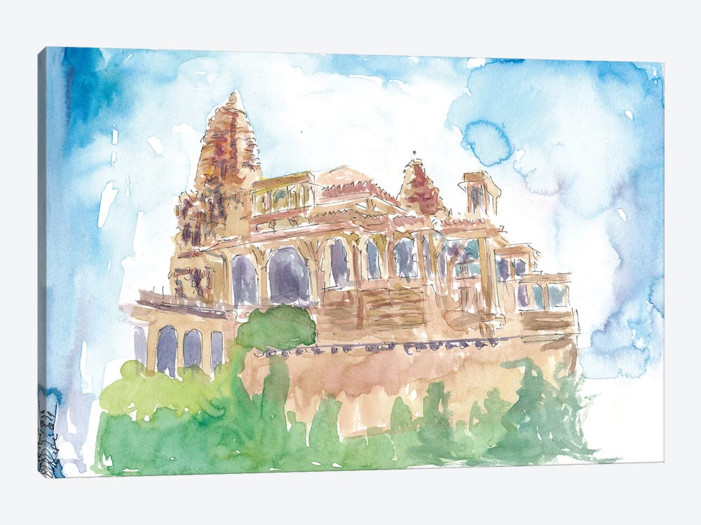City Palace In Jaipur Royal Cenotaphs by Markus & Martina Bleichner 1-piece Canvas Art Print