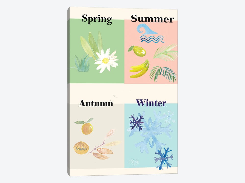 4 Seasons Art Of Spring Summer Autumn And Winter by Markus & Martina Bleichner 1-piece Canvas Art Print