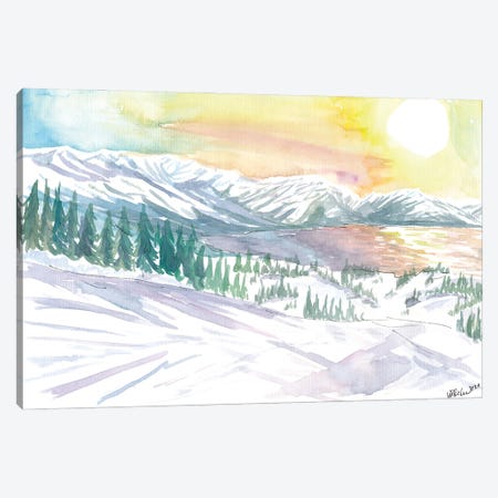 Lake Tahoe Winter Skiing In California Canvas Print #MMB706} by Markus & Martina Bleichner Canvas Art Print