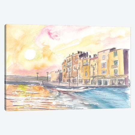 Saint Tropez Waterfront At The Port In French Riviera Canvas Print #MMB711} by Markus & Martina Bleichner Canvas Print