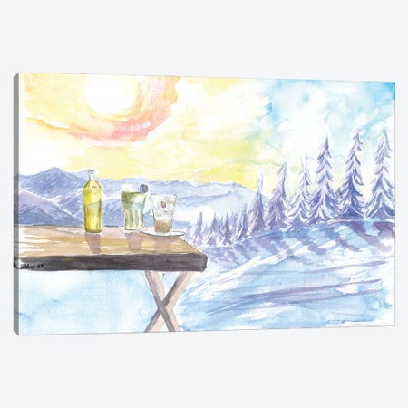 Perfect Mountain Day With Refreshments At The Mountain Lodge Canvas Print #MMB717} by Markus & Martina Bleichner Canvas Wall Art