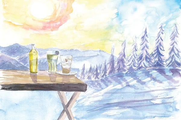 Markus & Martina Bleichner: Perfect Mountain Day With Refreshments At The Mountain Lodge by Markus & Martina Bleichner