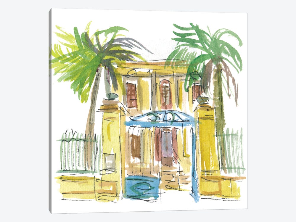 Pointe-À-Pitre Guadeloupe Street Scene In French Caribbean by Markus & Martina Bleichner 1-piece Art Print
