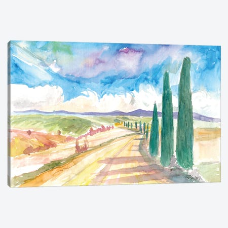Rustic Tuscany Roads To Wineries And Country Manors Canvas Print #MMB729} by Markus & Martina Bleichner Canvas Wall Art