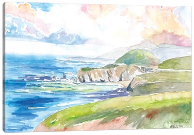 Big Sur Coastal Scene From Road Trip Highway I Canvas Art Print - Big Sur Art