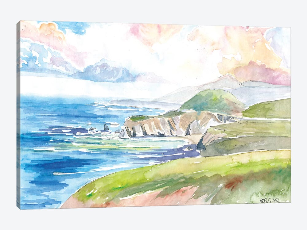 Big Sur Coastal Scene From Road Trip Highway I by Markus & Martina Bleichner 1-piece Canvas Art Print