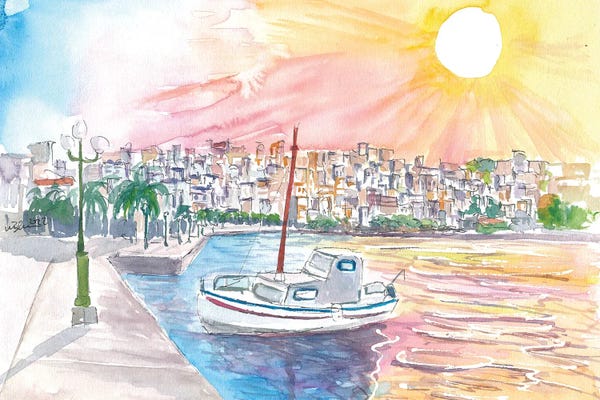 Harbors: Sitia Mediterranean Harbour Scene In Crete Greece by Markus & Martina Bleichner