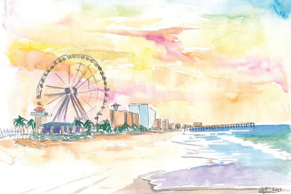 South Carolina: Myrtle Beach South Carolina Sunrise At The Beach by Markus & Martina Bleichner