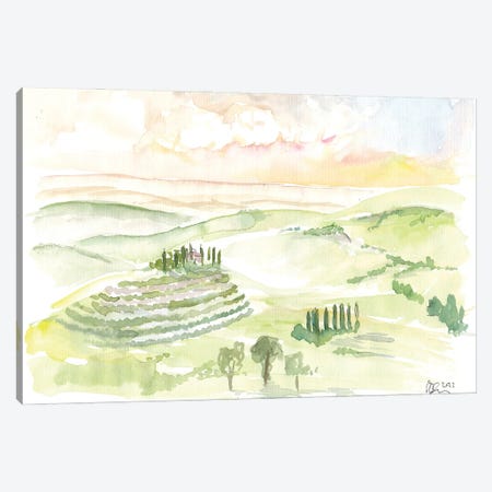 Italian Landscape In Tuscany Near d'Orcia Canvas Print #MMB737} by Markus & Martina Bleichner Canvas Wall Art