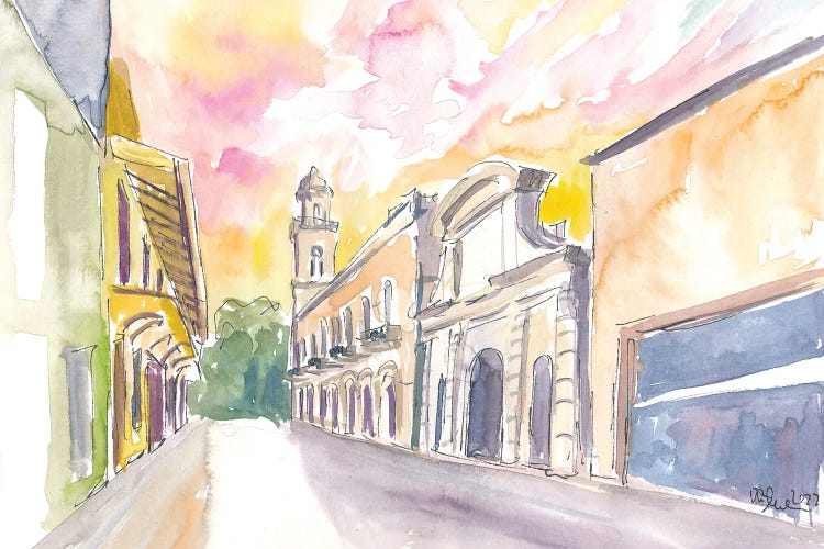 Santo Domingo Street Scene Calle El Conde by Markus & Martina Bleichner wall art