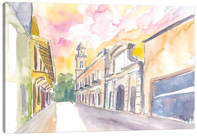 Santo Domingo Street Scene Calle El Conde Canvas Art Print - Dominican Republic