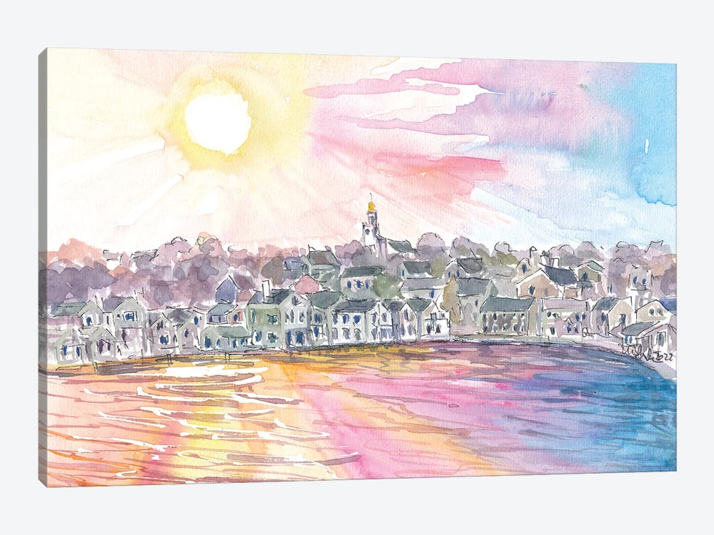 Nantucket Massachusetts Harbour Scene At Sunset by Markus & Martina Bleichner 1-piece Canvas Art Print