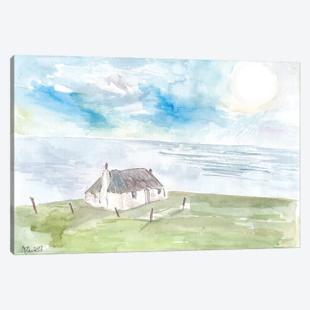 Romantic Remote Coastal Cottage In Connemara Ireland Canvas Print #MMB742} by Markus & Martina Bleichner Canvas Artwork