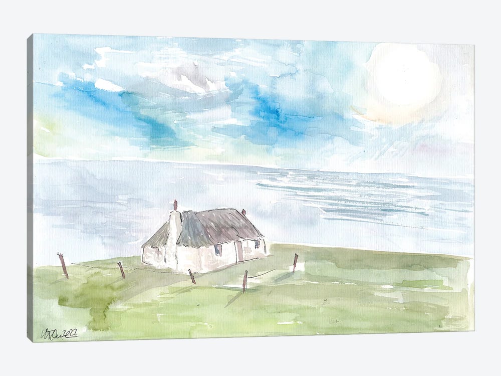 Romantic Remote Coastal Cottage In Connemara Ireland by Markus & Martina Bleichner 1-piece Canvas Artwork
