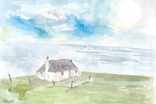 Romantic Remote Coastal Cottage In Connemara Ireland