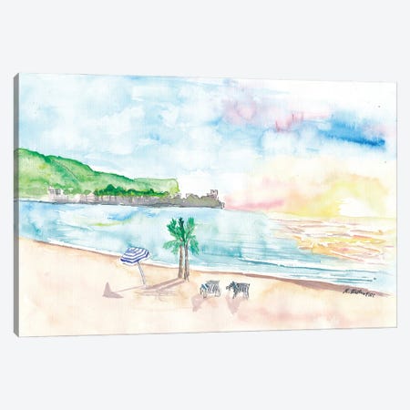 French Riviera Beach Scene Near Beaulieu-Sur-Mer Canvas Print #MMB743} by Markus & Martina Bleichner Canvas Artwork