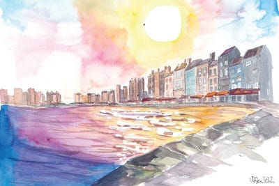 Honfleur Normandy Old Port At Sunset by Markus & Martina Bleichner framed wall art