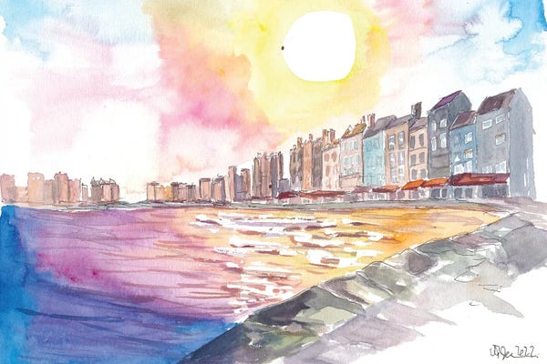 Normandy: Honfleur Normandy Old Port At Sunset by Markus & Martina Bleichner