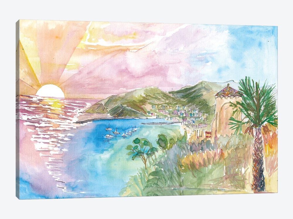 Avalon Sunset Dreams On Santa Catalina Island California by Markus & Martina Bleichner 1-piece Canvas Artwork