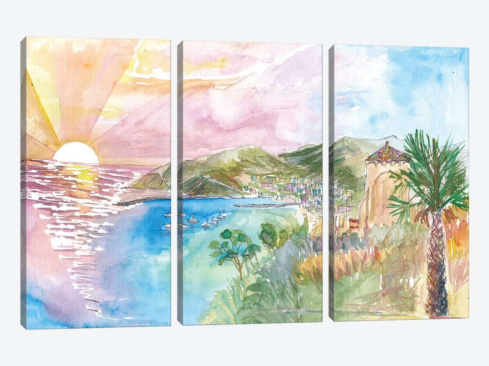 Avalon Sunset Dreams On Santa Catalina Island California by Markus & Martina Bleichner 3-piece Canvas Art