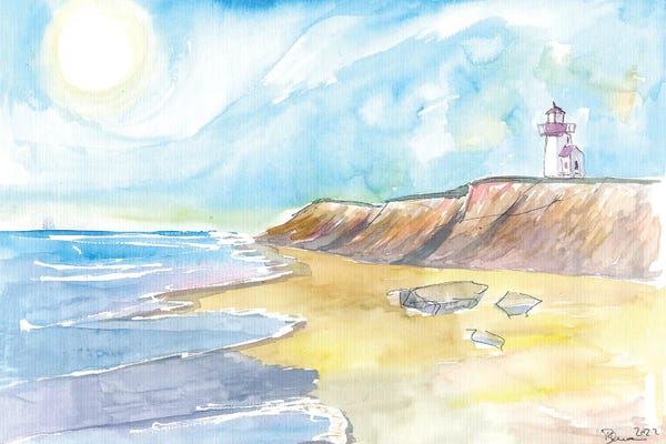 Markus & Martina Bleichner: Waves And Wind On Beach Of Marthas Vineyard Massachusetts by Markus & Martina Bleichner