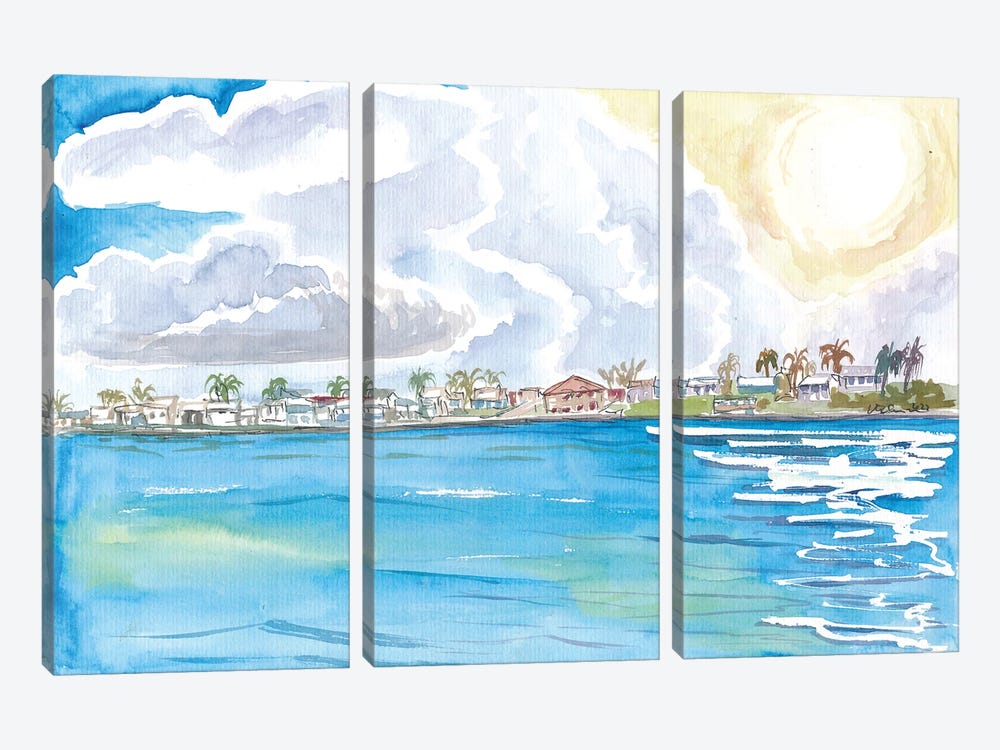 Spanish Wells Waterfront Dreams On Island Of St. George's Cay Bahamas by Markus & Martina Bleichner 3-piece Canvas Art