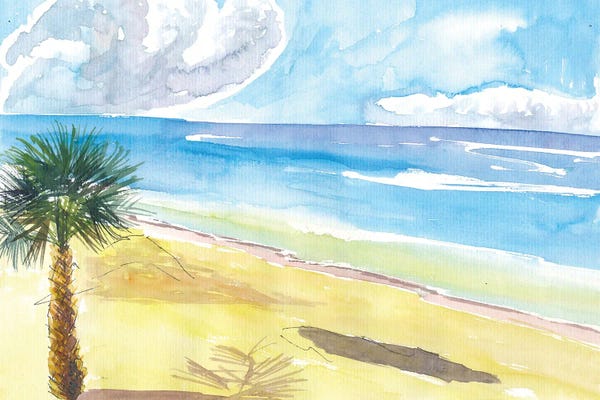 Markus & Martina Bleichner: Eleuthera Bahamas Dream Beach Scene With Clouds by Markus & Martina Bleichner