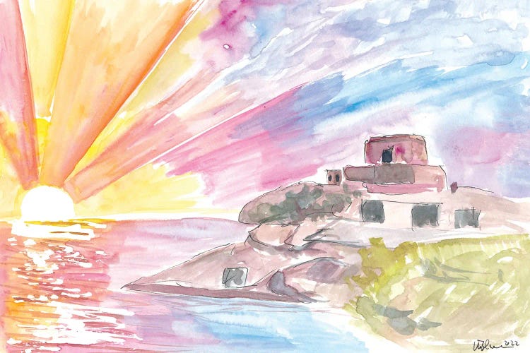 Sunset Dreams Of Tulum Mexico With Caribbean Views by Markus & Martina Bleichner wall art