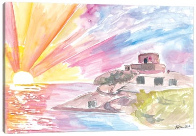 Sunset Dreams Of Tulum Mexico With Caribbean Views Canvas Art Print - Island Art