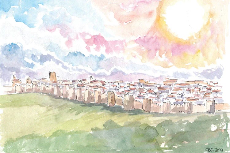 Avila Spain Cityview With Historic City Walls by Markus & Martina Bleichner wall art