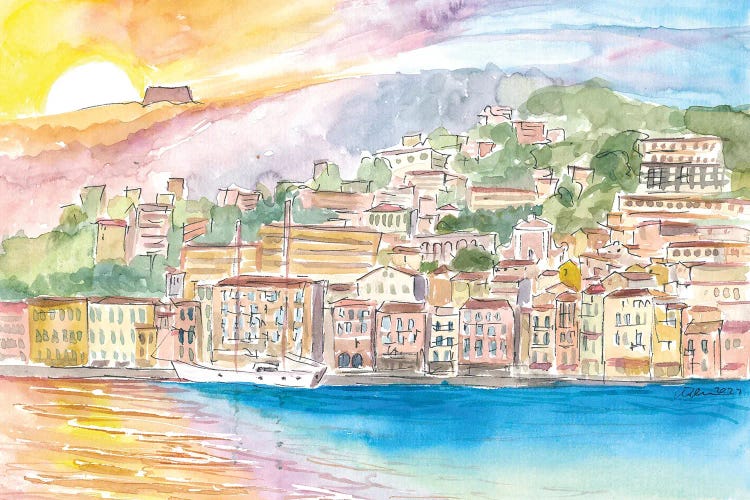 Villefranche-Sur-Mer Mediterranean Dreams On French Riviera by Markus & Martina Bleichner wall art