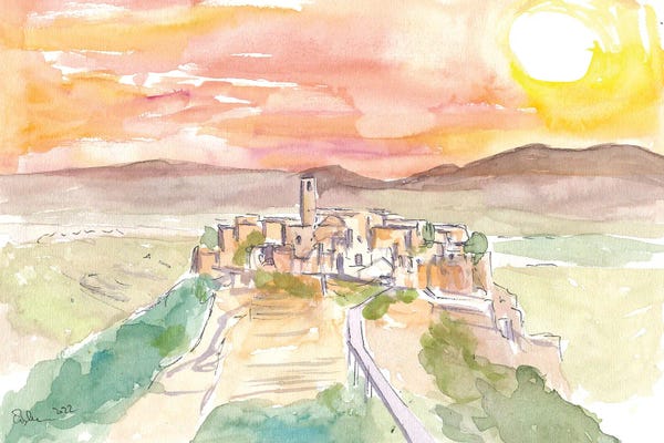 Lazio: Civita Di Bagnoregio Italian Town On A Hill In Sunlight by Markus & Martina Bleichner