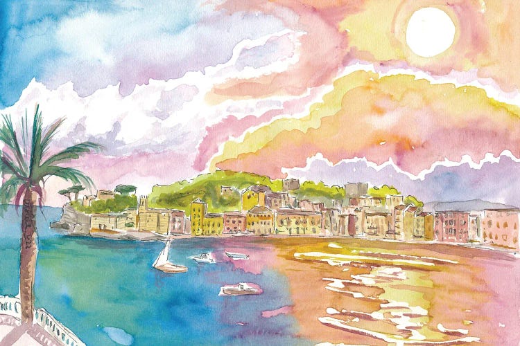 Sestri Levante And Romantic Bay Of Silence by Markus & Martina Bleichner wall art