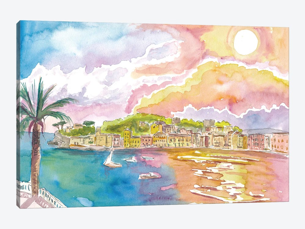 Sestri Levante And Romantic Bay Of Silence by Markus & Martina Bleichner 1-piece Canvas Wall Art