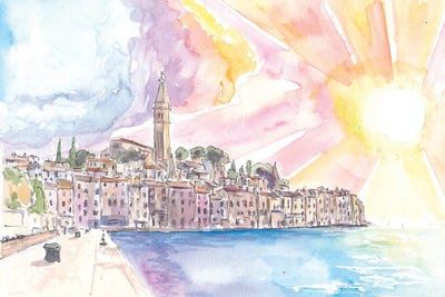 Amazing Rovinj Istrian Peninsula Dream With Waterfront by Markus & Martina Bleichner framed canvas print